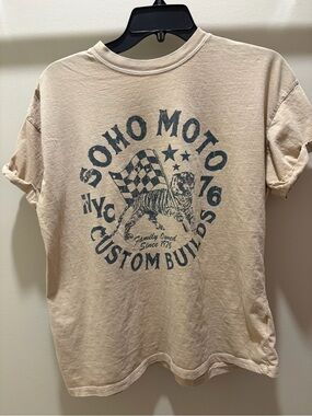 Kid Dangerous Beige Graphic Short Sleeve Tee